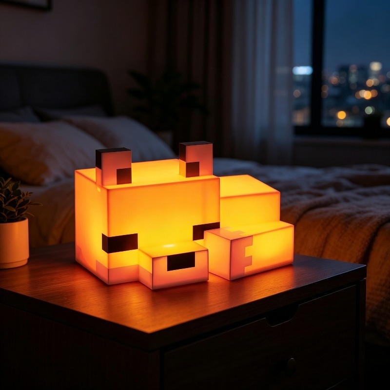 Lighting Decor Minecraft - مصباح ليلي على شكل ثعلب لطيف،