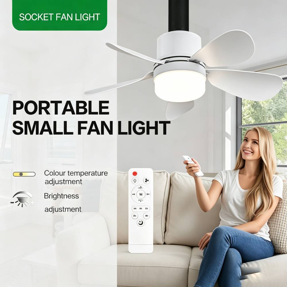 Lighting Design Decor - مروحة سقف صغيرة مع إضاءة LED