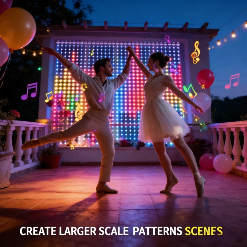 Lighting Decoration Wedding - ستائر إضاءة ذكية بـ 400 مصباح