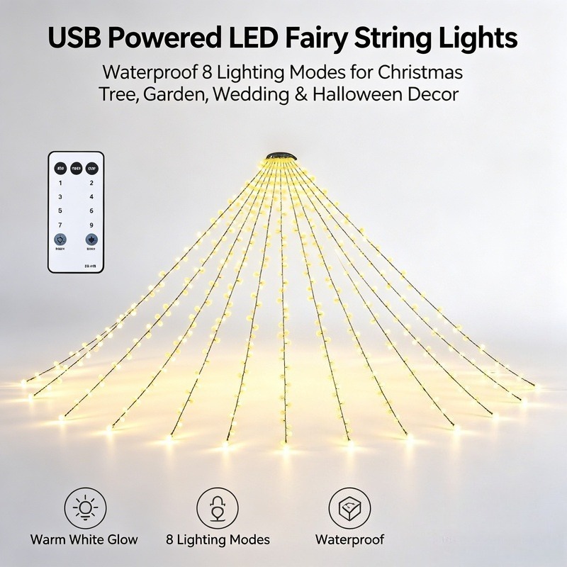 Lighting Decoration Wedding - أضواء LED خيطية تعمل بـUSB، إضاءة