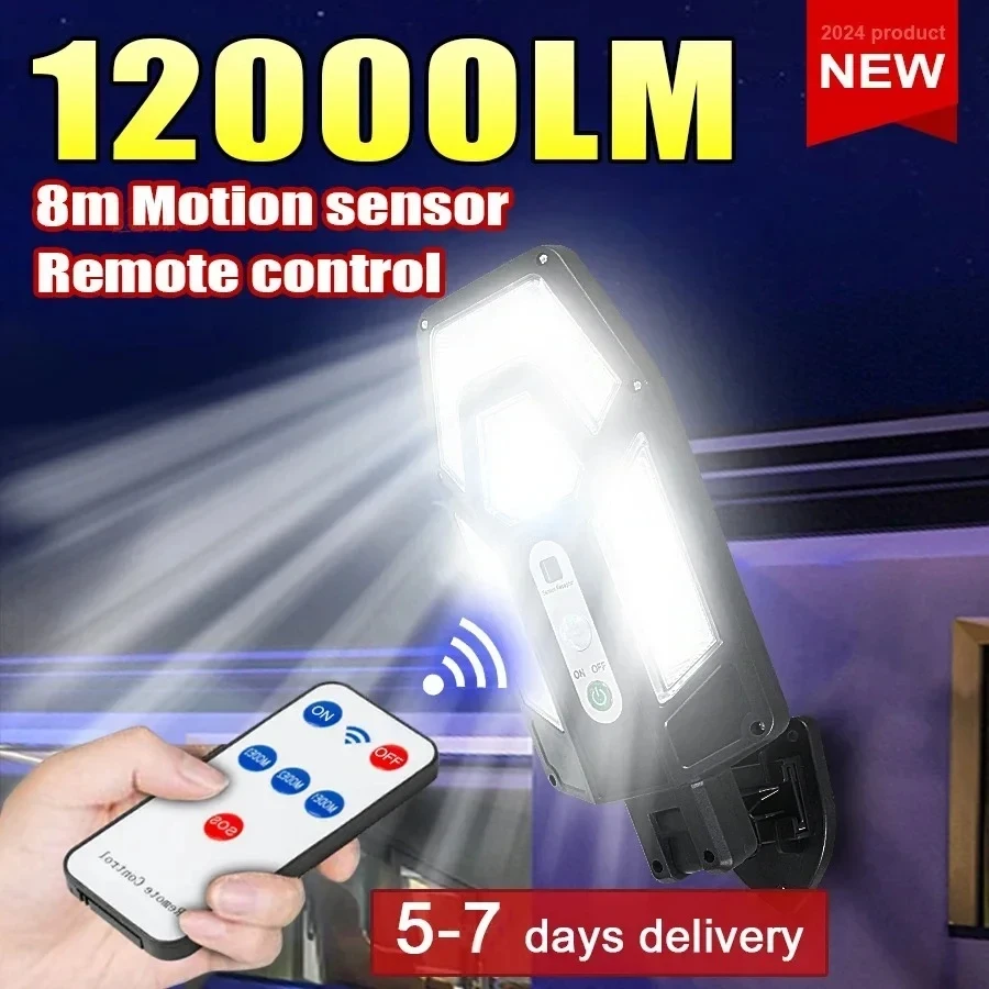 String Light Outdoor - 12000LM مصباح الجدار الشمسي القوي مع