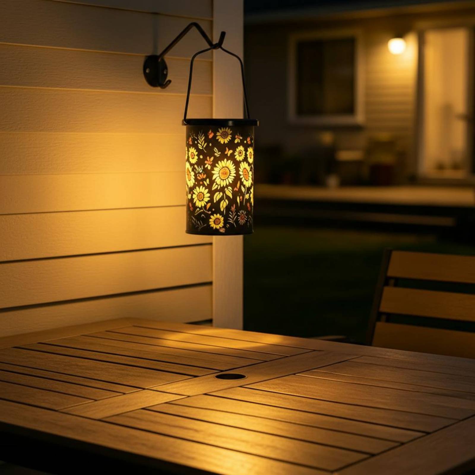 Lighting Design Decor - فانوس زهري بتصميم عتيق، مصباح شمسي