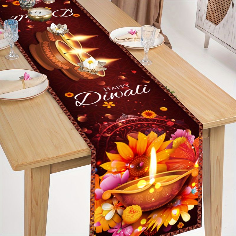 Lighting Decoration For Diwali - مفرش طاولة ديوالي السعيد من فيكاما،