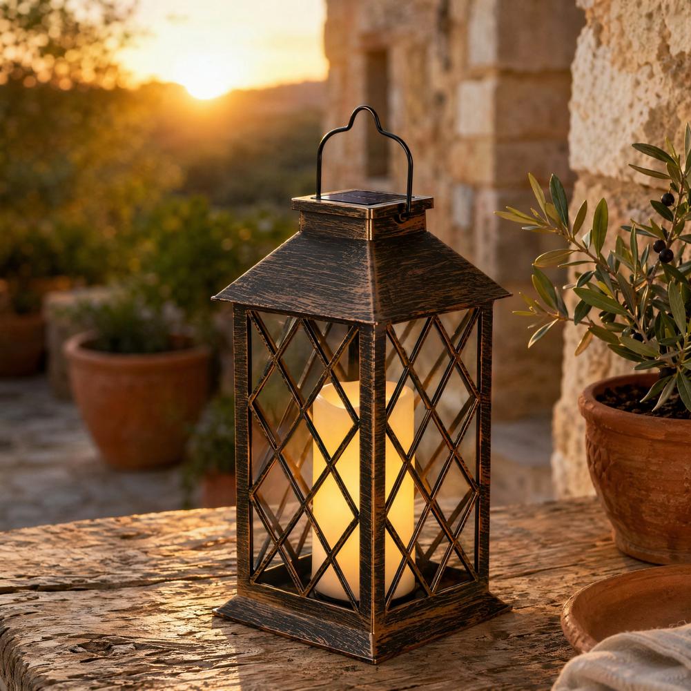 Lighting Decoration Outdoor - فانوس شمسي بتصميم عتيق، فانوس شمسي