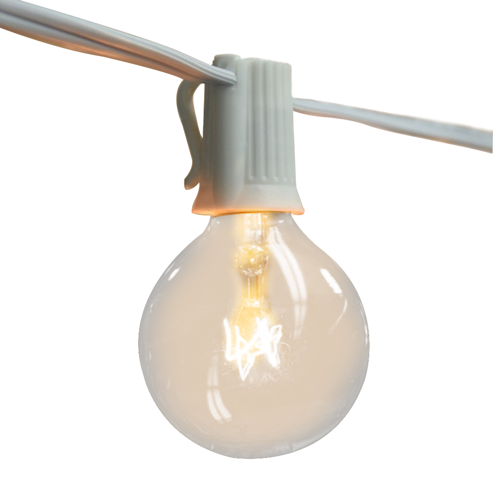 String Light Outdoor - سلسلة أضواء G40 كلاسيكية بلمبات شفافة