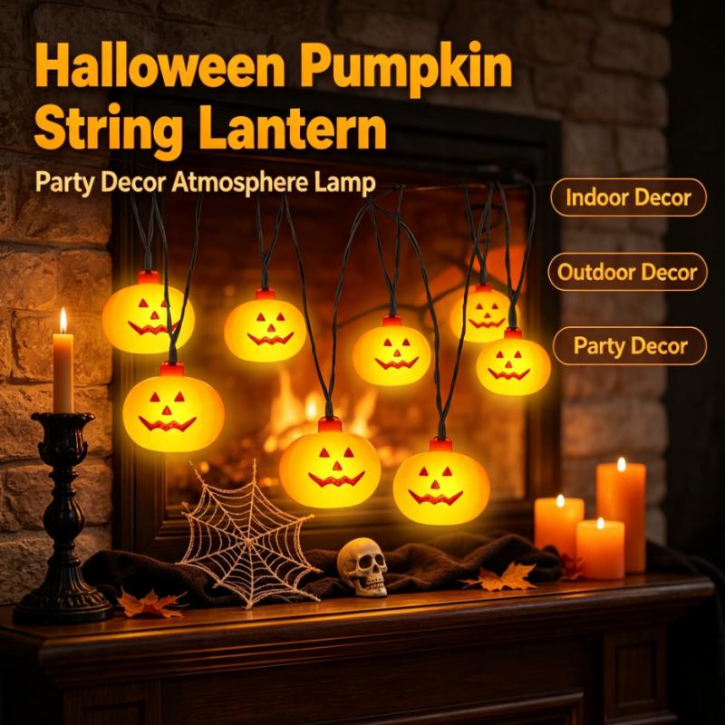 String Light Outdoor - أضواء زينة على شكل قرع الهالوين