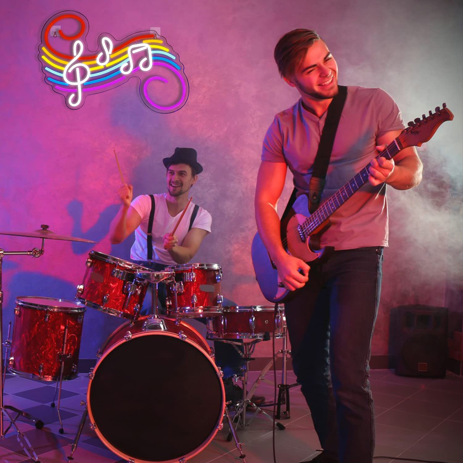 لافتة نيون على شكل نوتات موسيق - مراجعة Lighting Decoration Wedding وسعره