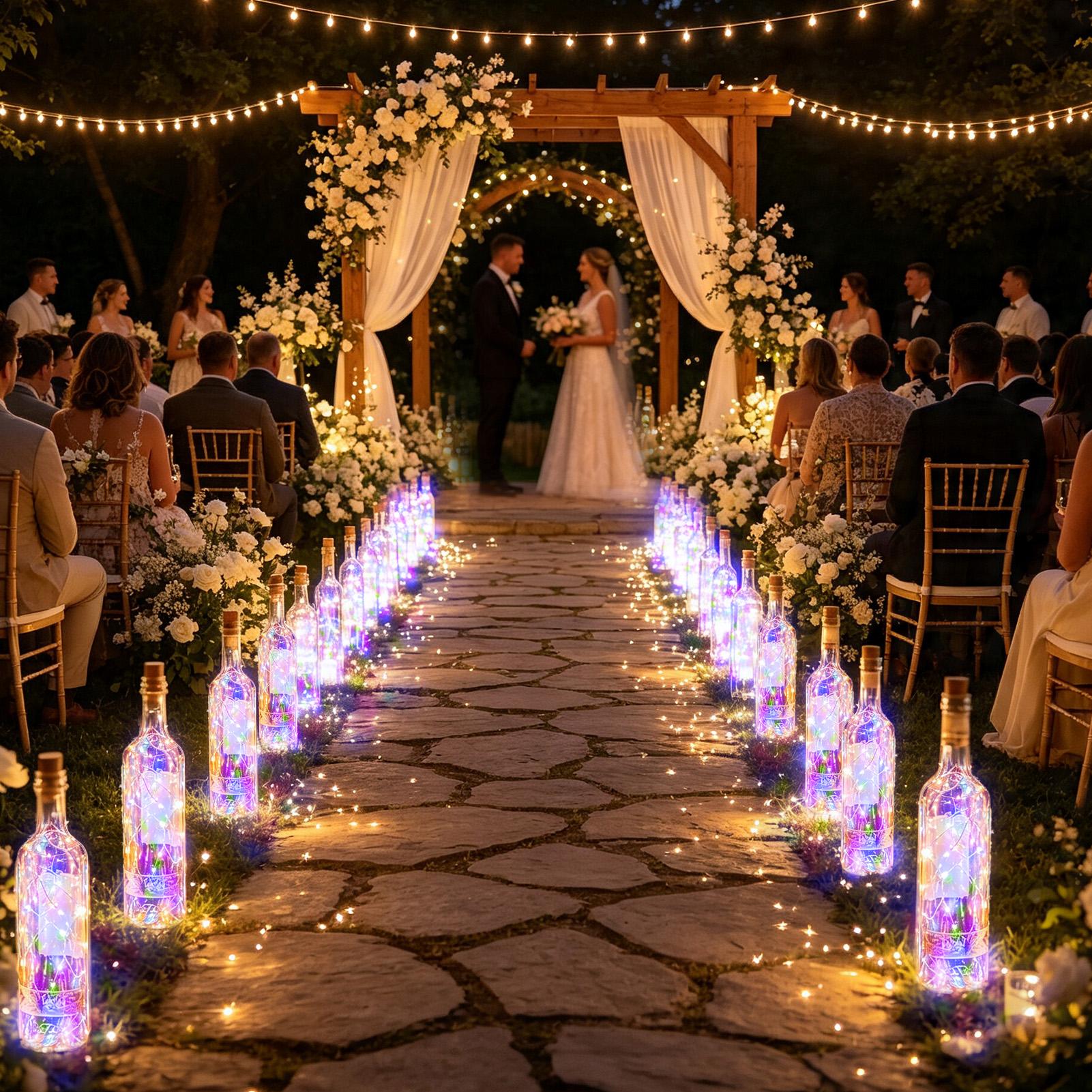 أضواء زجاجات النبيذ الشمسية LE - مراجعة String Light Outdoor وسعره