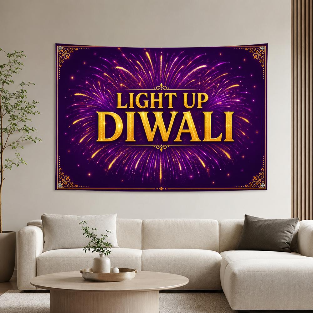 أعلام ديوالي مضيئة، لوحة جداري - مراجعة Lighting Decoration For Diwali وسعره