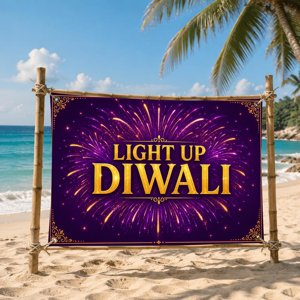 أعلام ديوالي مضيئة، لوحة جداري - مراجعة Lighting Decoration For Diwali وسعره