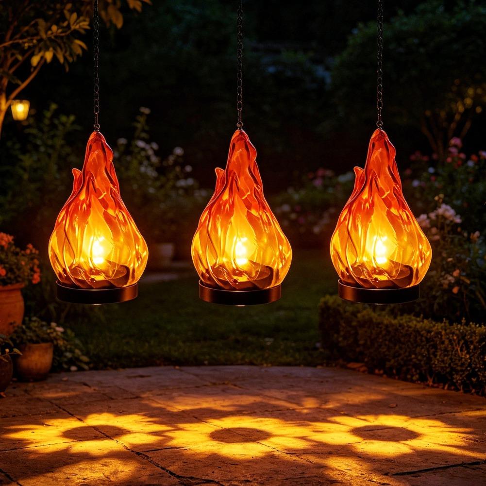 مصباح شمسي معلق بتأثير اللهب،  - مراجعة Lighting Decoration Outdoor وسعره
