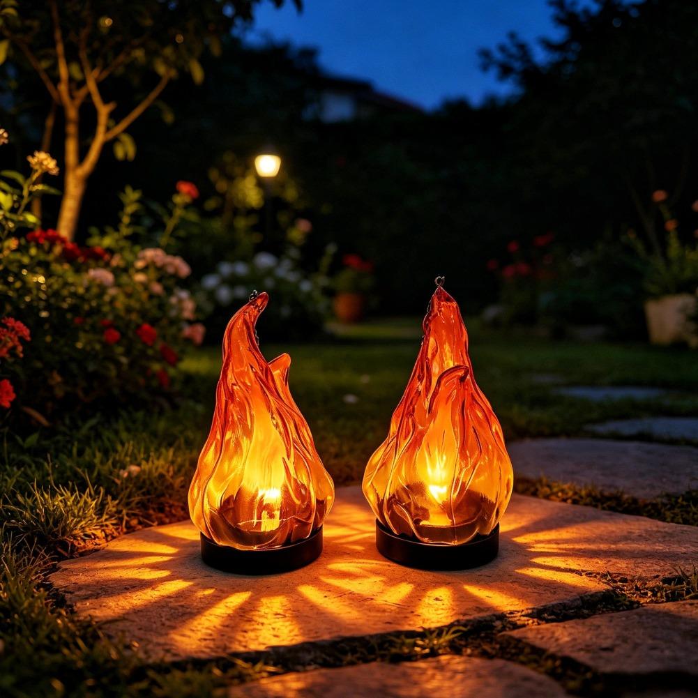مصباح شمسي معلق بتأثير اللهب،  - مراجعة Lighting Decoration Outdoor وسعره